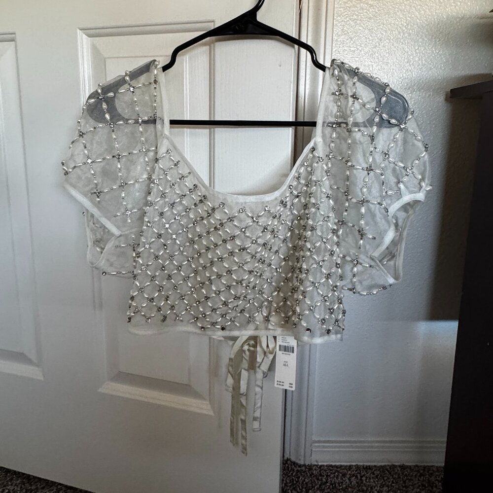 Anthropologie Bridal Beaded Dress Topper (NEW WITH TAGS)